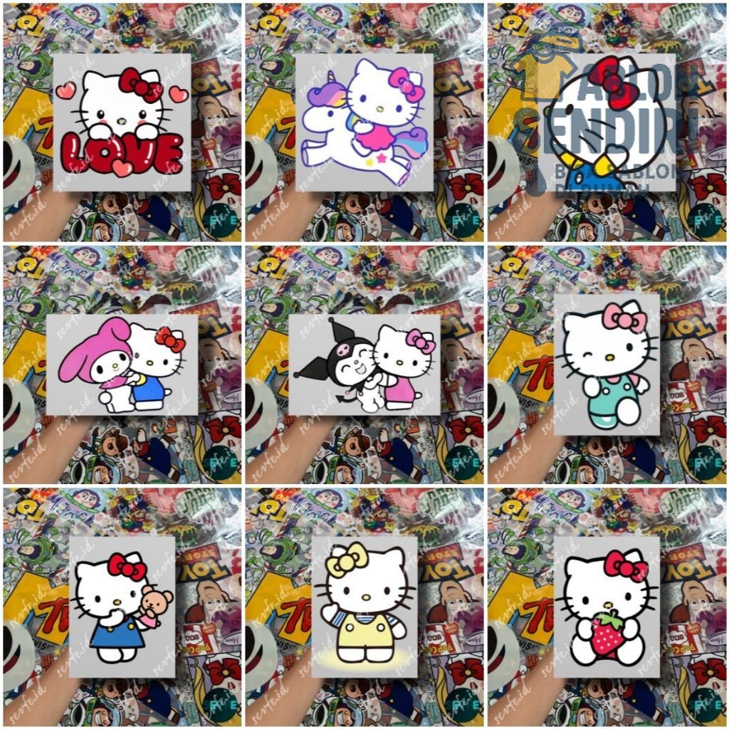 

Stiker DTF Sablon Setrika Sablon Stiker HELLO KITTY