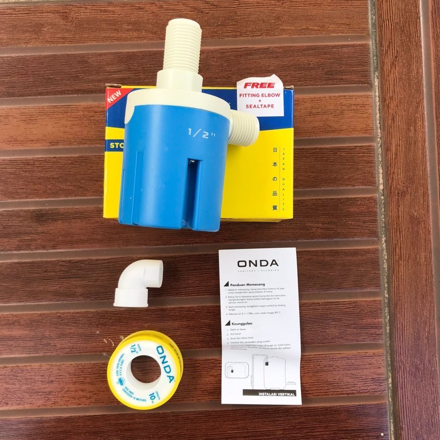 STOP KRAN OTOMATIS VERTIKAL 1/2 ONDA // PELAMPUNG OTOMATIS 1/2 INCH