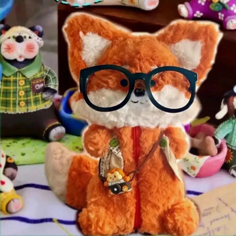 

SPlush fox pencil case, portable bag for going out, animal, kitten, student, high-value stationery storage bag, doll gift giving