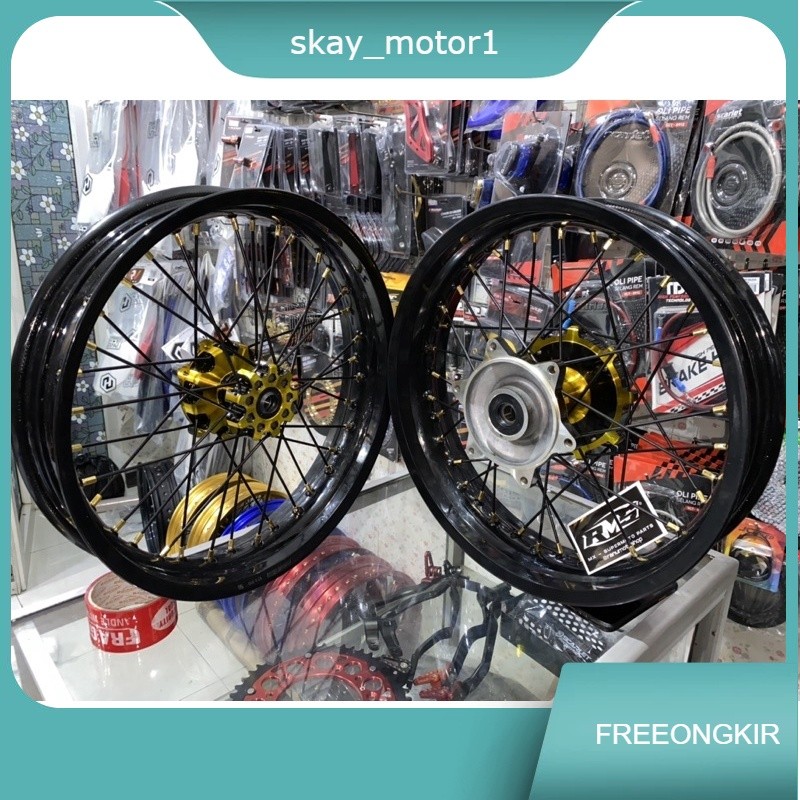 WHEELSET SUPERMOTO MOTOR HONDA CRF 150L SET VELG ROSSI