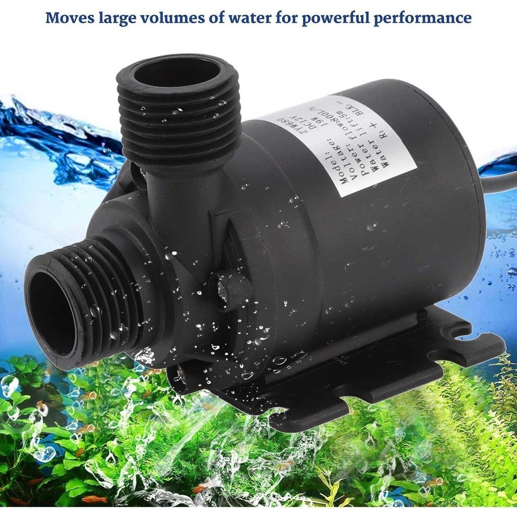 Taffware Dinamo Mini Pompa Air Aquarium Mini Brushless Aquarium DC 12V 30W ZYW890