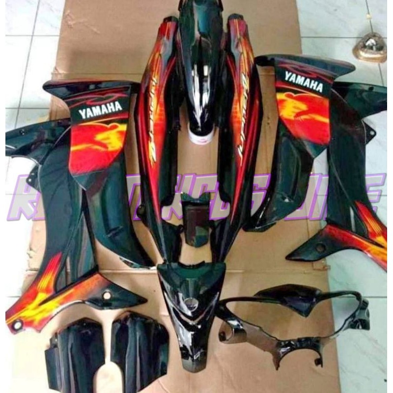 PROMO full set body halus jupiter z new burhan full hitam set stiker 2008 2009 BAHAN TEBAL MIRIP ORI