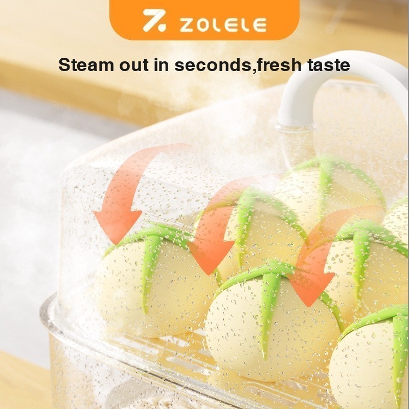 ZOLELE ES931 PANCI KUKUS LISTRIK MULTIFUNGSI ELECTRIC STEAMER 3-LAYER MULTIFUNCTIONAL FOOD ELECTRIC
