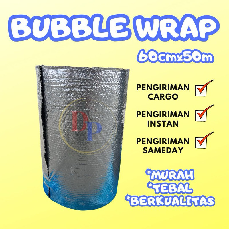 

Bubble Warp HITAM Plastik Packing Uk 60cm x 50m WaterproofCO