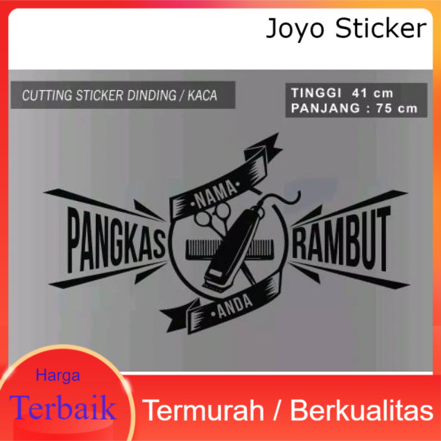 sheila Art Promo CUTING CUTTING STIKER BARBERSHOP STIKER TOKO POTONG RAMBUT KEREN UNIK STYLE 3