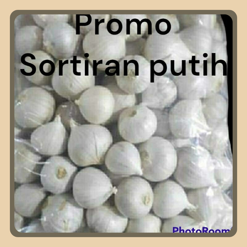 

promo bawang putih tunggal/lanang putih bersih 1kg/free box packing
