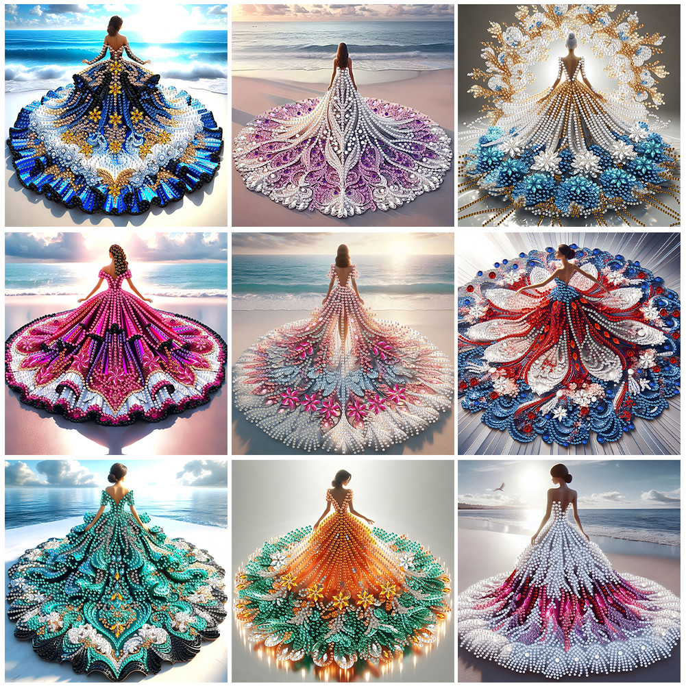 

30*30cm Girl Decoration 5D DIY Partial Special Shaped Drill Diamond Painting Kit Rhinestone Diamond Painting Home Wall Decor