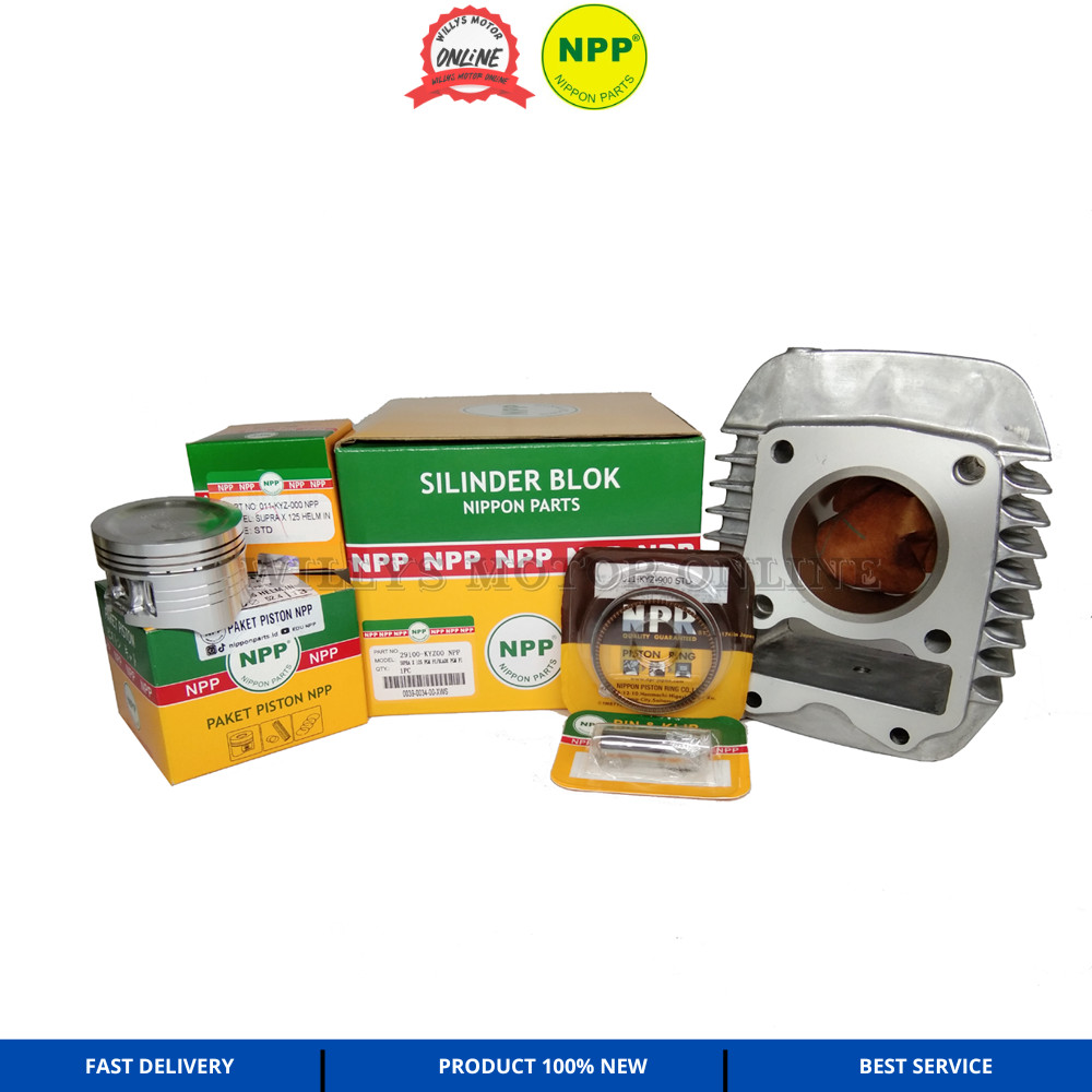 BLOK SEHER SUPRA X 125 HELM IN KYZ NPP Blok Boring Seher SET SUPRA X 125 HI HELM IN