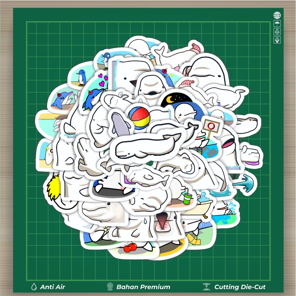 

HOT 50 PCS STIKER Sticker Hewan Beluga Stiker Fashion Cars Decal Dingin Kartu Album Custom Vinyl Anti Air- Sticker Aesthetic Buku Journal Koper Casing HP Tablet Laptop Helm Motor Botol Minum