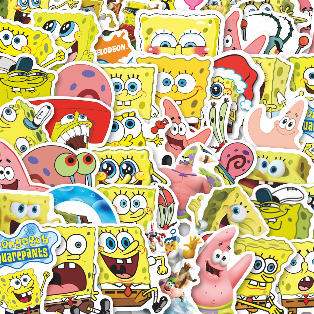 

Stiker Cutting Pack Sticker Kartun SpongeBob SquarePants Isi 100Pcs Series Aesthetic Lucu Keren Untuk Koper Bahan Vynil