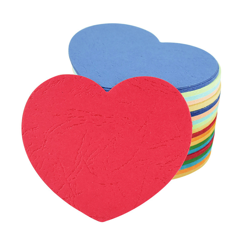 

50Pcs Heart Shape Note Paper Gift Box Label Decorative Paper DIY Blank Paper Memorandum Wedding Supplies