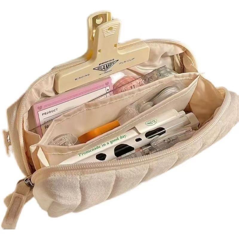 

Creative Simple Bread Pencil Case Soft Large Capacity Classification Storage Pencil Bags Multi-functional Stationery Storage Box