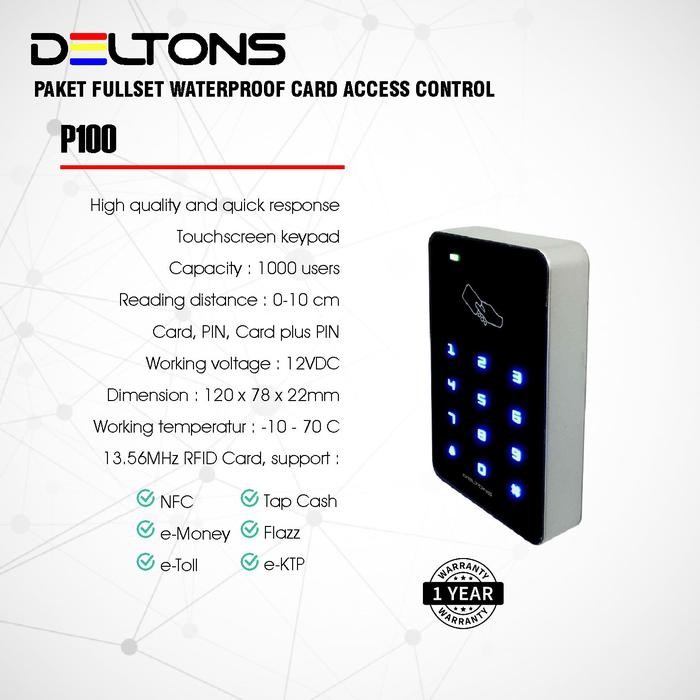 

Smart Door Access Control RFID Card 13.56MHz e-Money Magnetic EM Lock - Standar Exit