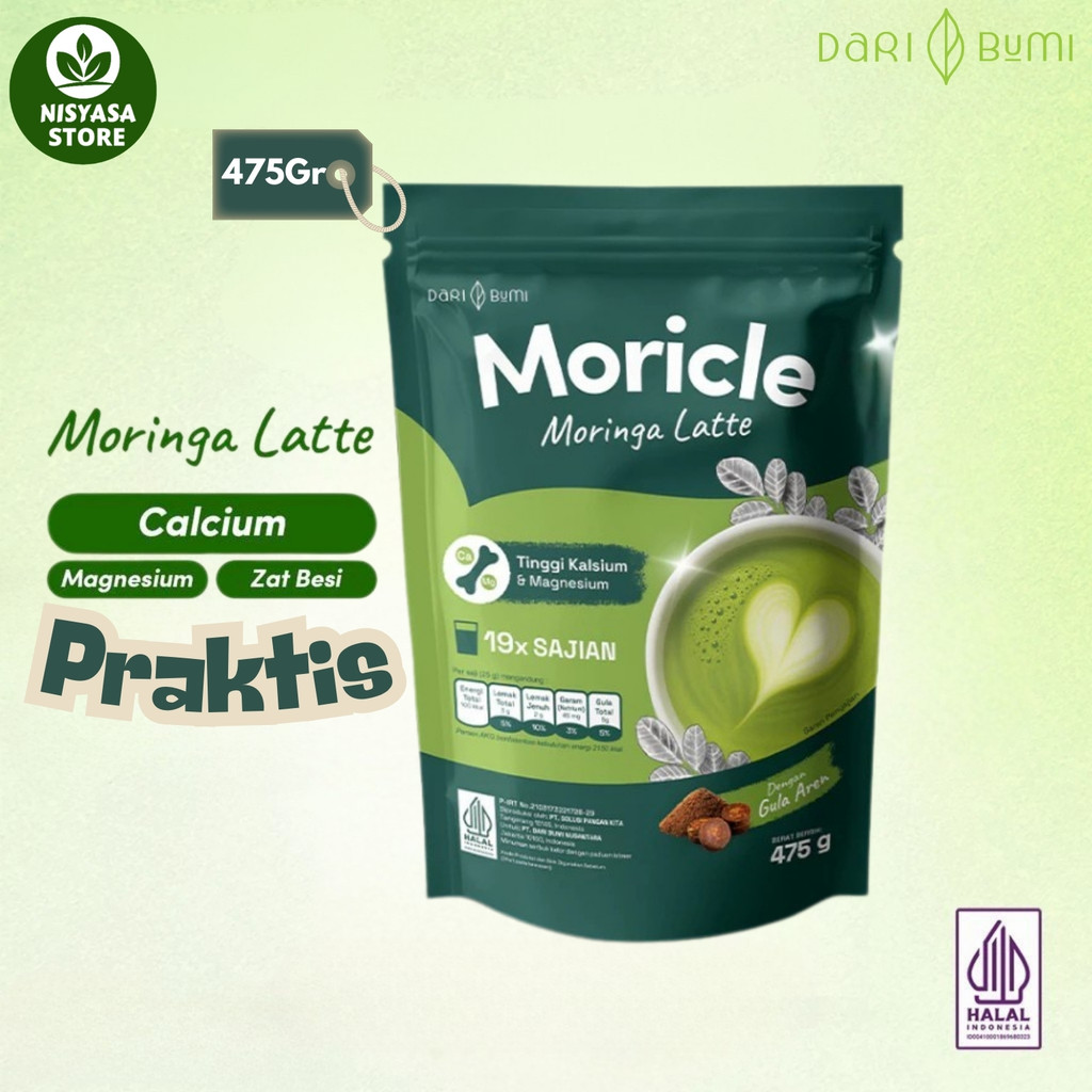 

Dari Bumi Moricle Moringa Latte Minuman Bubuk Daun Kelor Latte Peninggi Badan Anti Inflamasi Cegah Osteoporosis