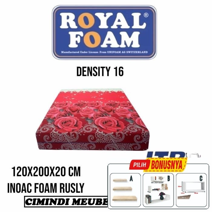 kasur busa royal foam 120x200x20 cm garansi 5 tahun