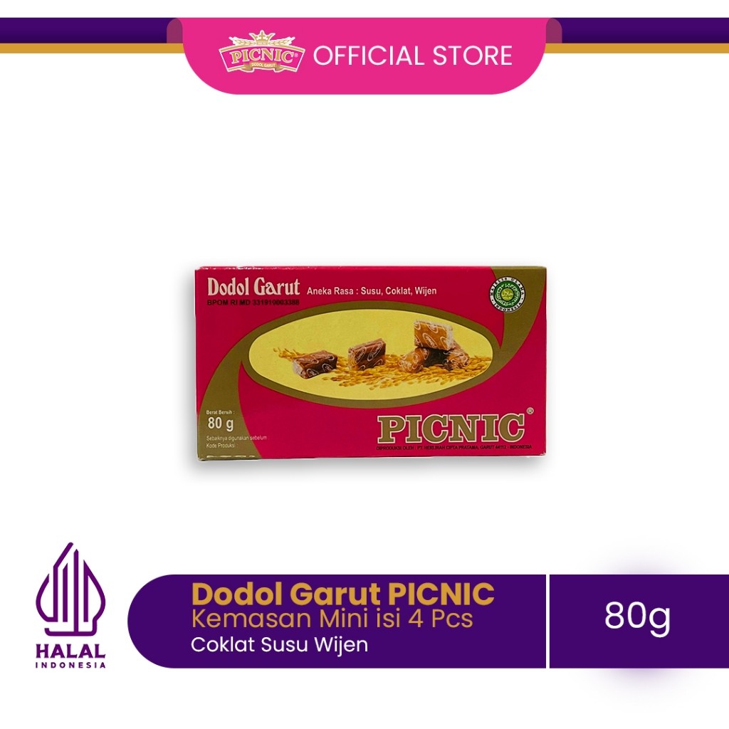 

Dodol Classic PICNIC 80g - Dodol Garut PICNIC - Dodol Garut Original- Dodol PICNIC Mini- Dodol Mini Brand luxury jelita