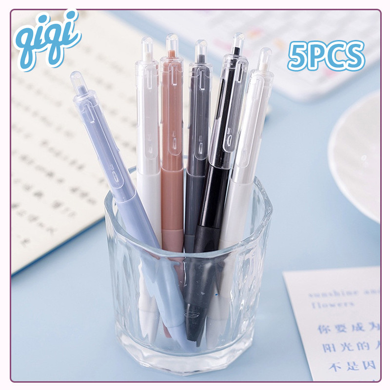 

5 /10 pcs Pena Gel Tinta Hitam Macaron 0,5mm/Pena Gel Tinta Hitam Macaron 0,5mm untuk Alat Tulis Sekolah