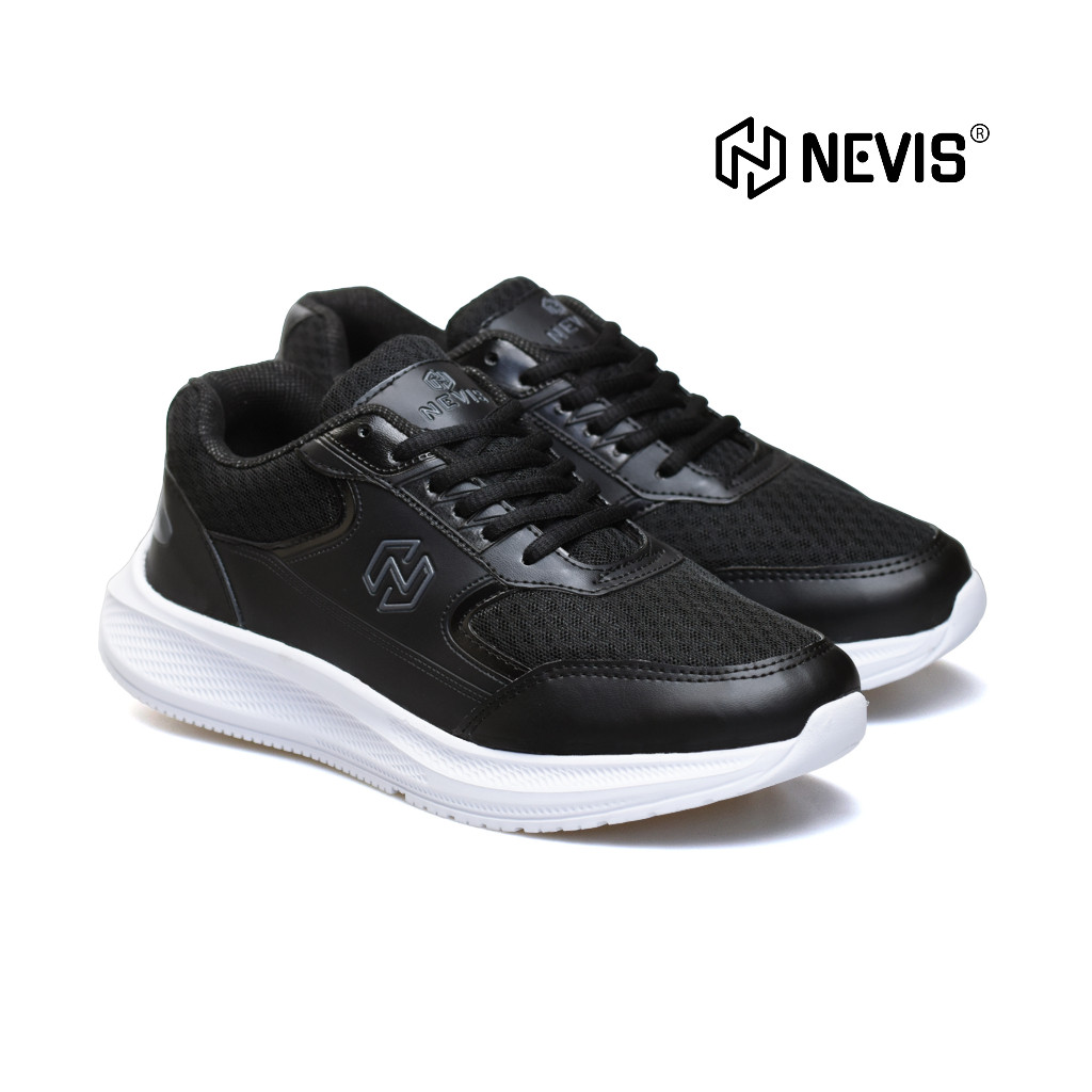 NEVIS Austin Sepatu Sneakers Sport Casual Pria Wanita Running Shoes Sekolah Kasual Hitam Black