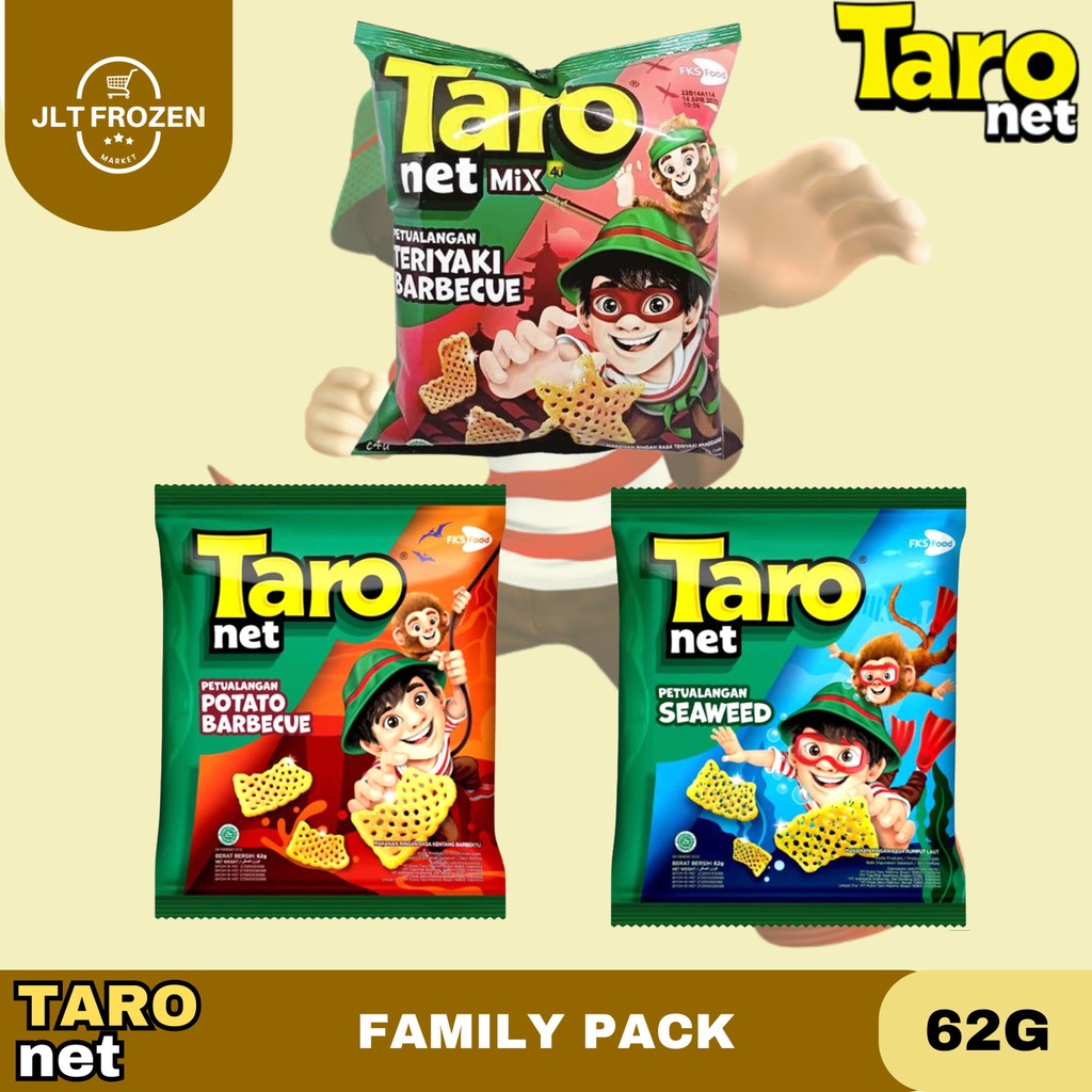 

Taro Net Snack 62g / Taronet / Snack Kentang / Rasa BBQ / Seaweed / Mix Teriyaki / Cemilan