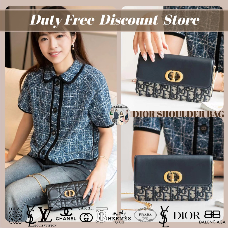 Dior Miss Caro Wanita Rantai Tas Rantai Tas Bahu Tas Dua Tahun Garansi Otentik (100% Otentik)