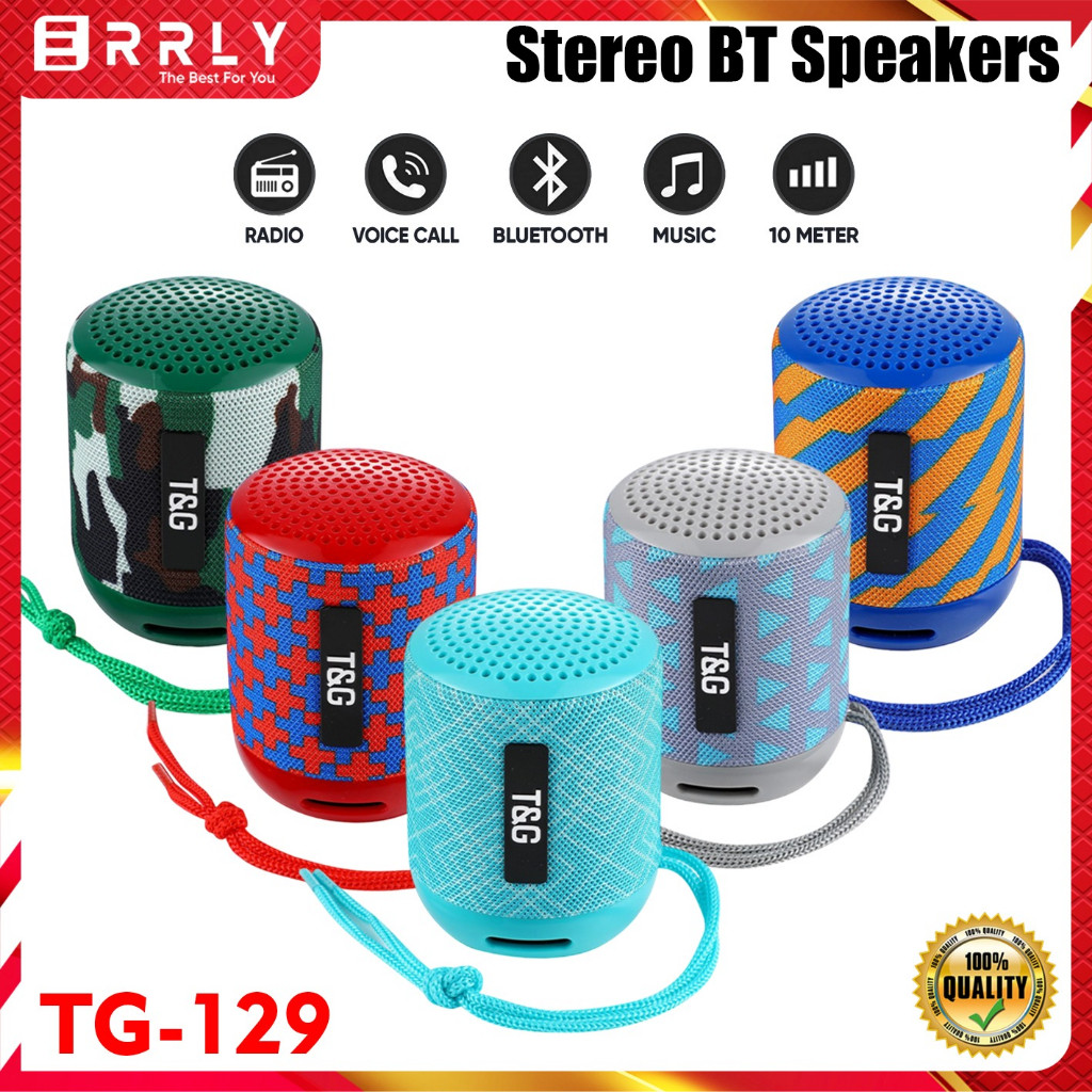 Speaker Bluetooth TG129 Wireless Speaker Mini Super Bass TG 129 Speaker Aktif Mini TG-129 Speaker Mu