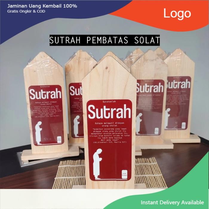 Sutrah Pembatas Sholat Stiker Tempel 30 cm Sutrah Pembatas Shaf Shalat LR14