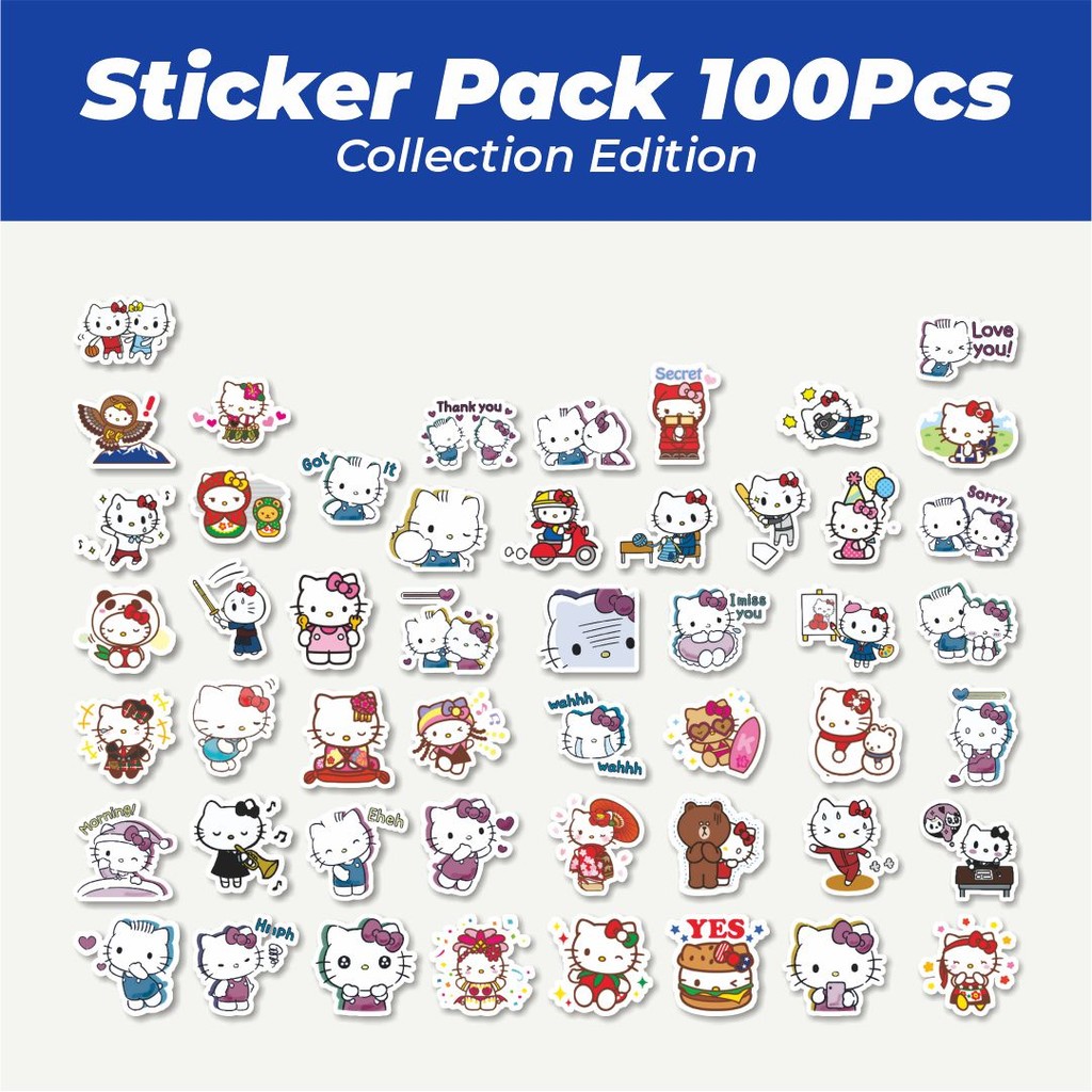 

Hot Stiker Kartun Hello Kitty V5 Lucu Anti Air Stikers Berperekat Waterproof Sticker Decal Buat Motor Helm Buku Journal Koper Casing HP Laptop Botol Minum
