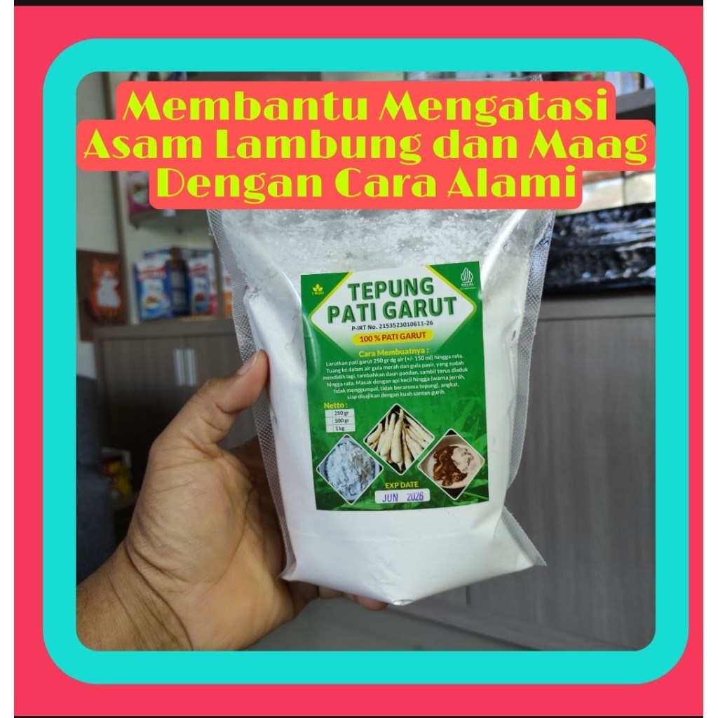 

Tepung Garut 500g / tepung pati garut / tepung garut / pati garut / jengkirut / irut cara alami menyehatkan lambung dan maag