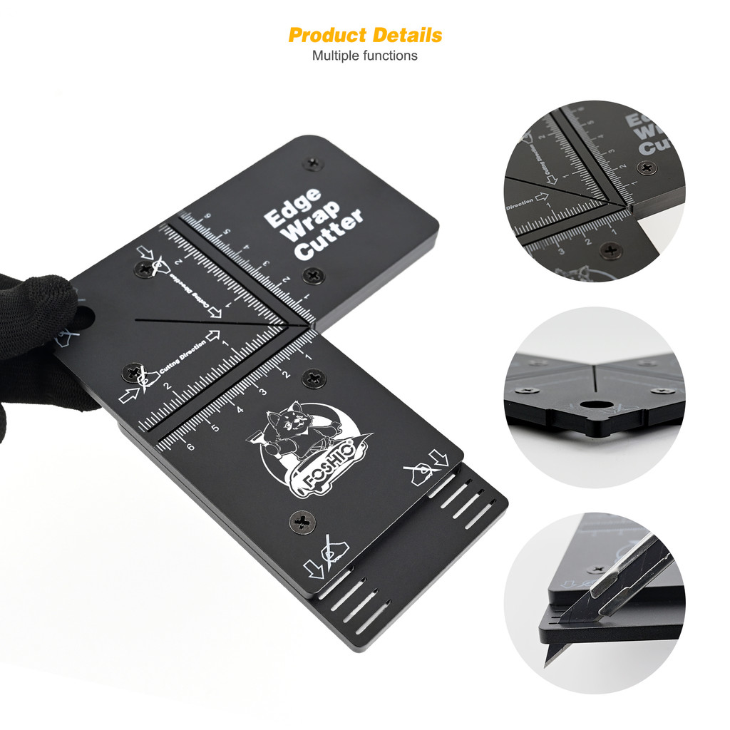

FOSHIO Right Angle Cut Board For Vinyl Car Wraps Window Tint Films Household Wallpaper Decals Precision Cutting Knife Aid Tool