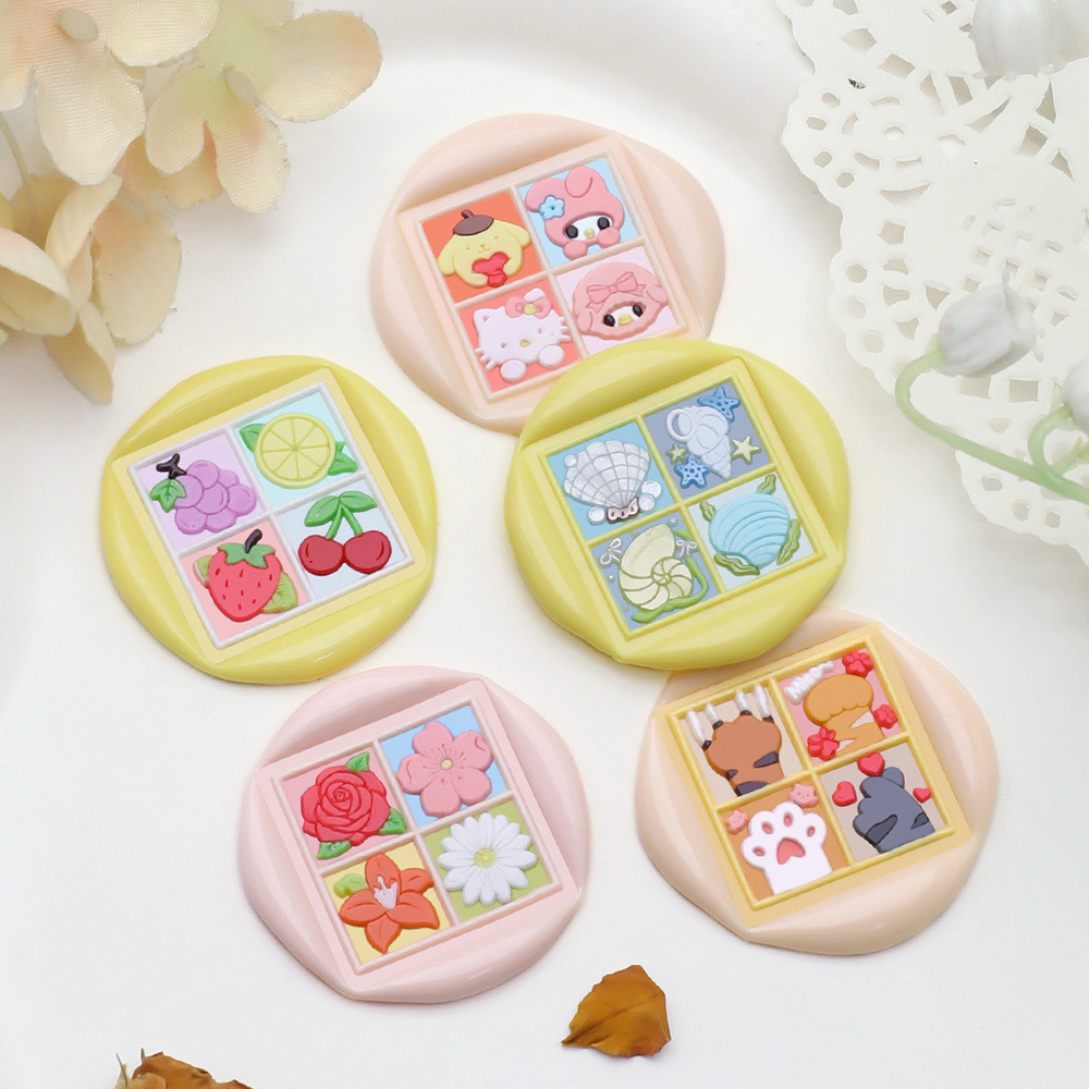 

3D Embossed Retro Wax Seal Stamp Square/Cartoon/Animal/Flowers Copper Head For Scrapbooking Cards Envelopes Wedding Invitations