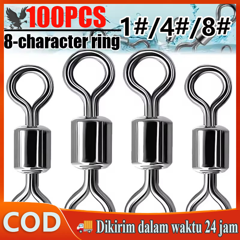 Swivel1/4/10# 100pcs swivel kili kili kuat 201 rolling swivel roling swivel kili kili swivel snap pa