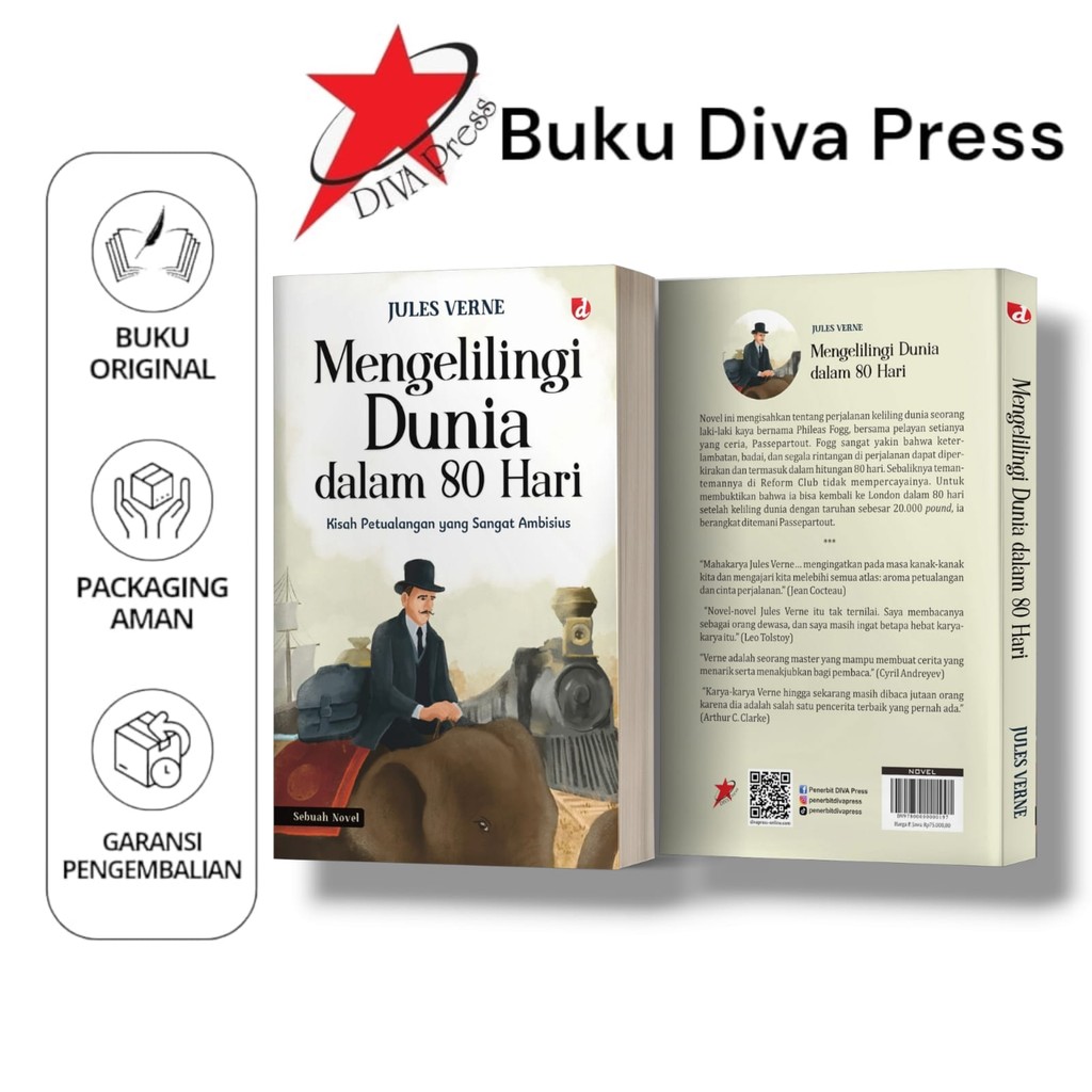 DIVA Press - Buku Mengelilingi Dunia dalam 80 Hari (Novel) - Jules Verne