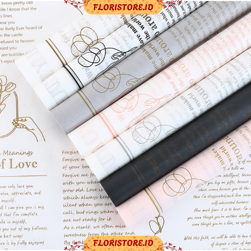 

TISSUE LETTER PAPER / KERTAS TISU / KERTAS BUKET BUNGA / FLORIST PAPER / CELLOPHANE