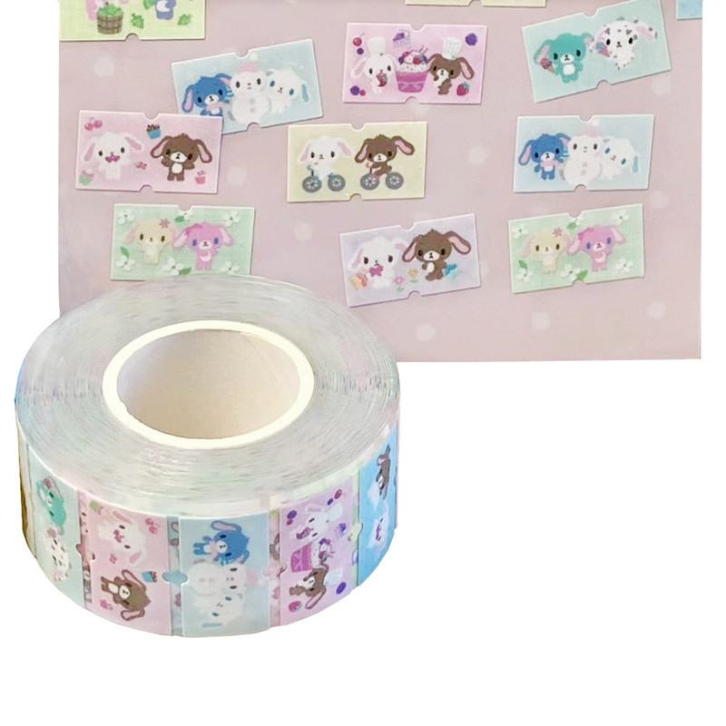 

Sugarbunnies Stickers Cute Sparkle Label Stickers Kawaii Anime Bunny Account Book Sticker Decor 500 PCS