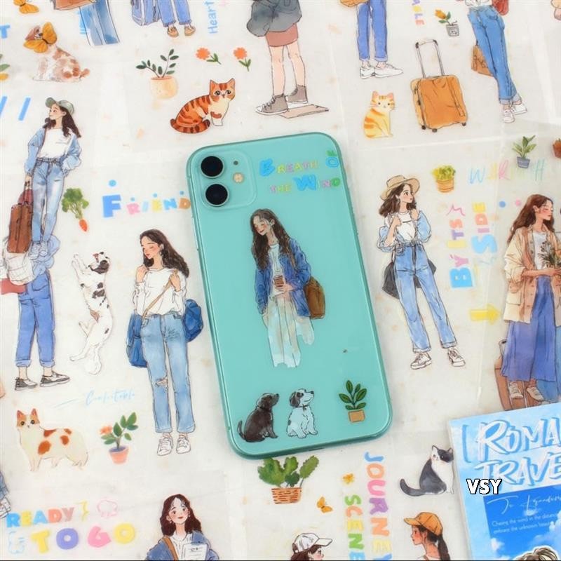 

Women Journal Sticker Book, PET People Stickers For Journaling, Scrapbooking, Junk Journal Supplies