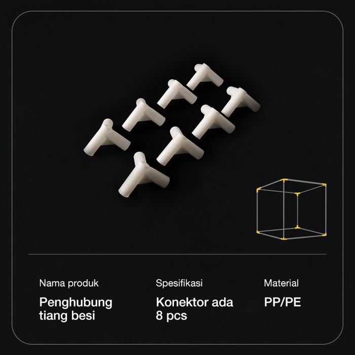 Aksesoris Kelambu (TIANG SAJA) Penyangga Stainless Kuat dan Konektor Khusus Untuk Kelambu Medoga - K