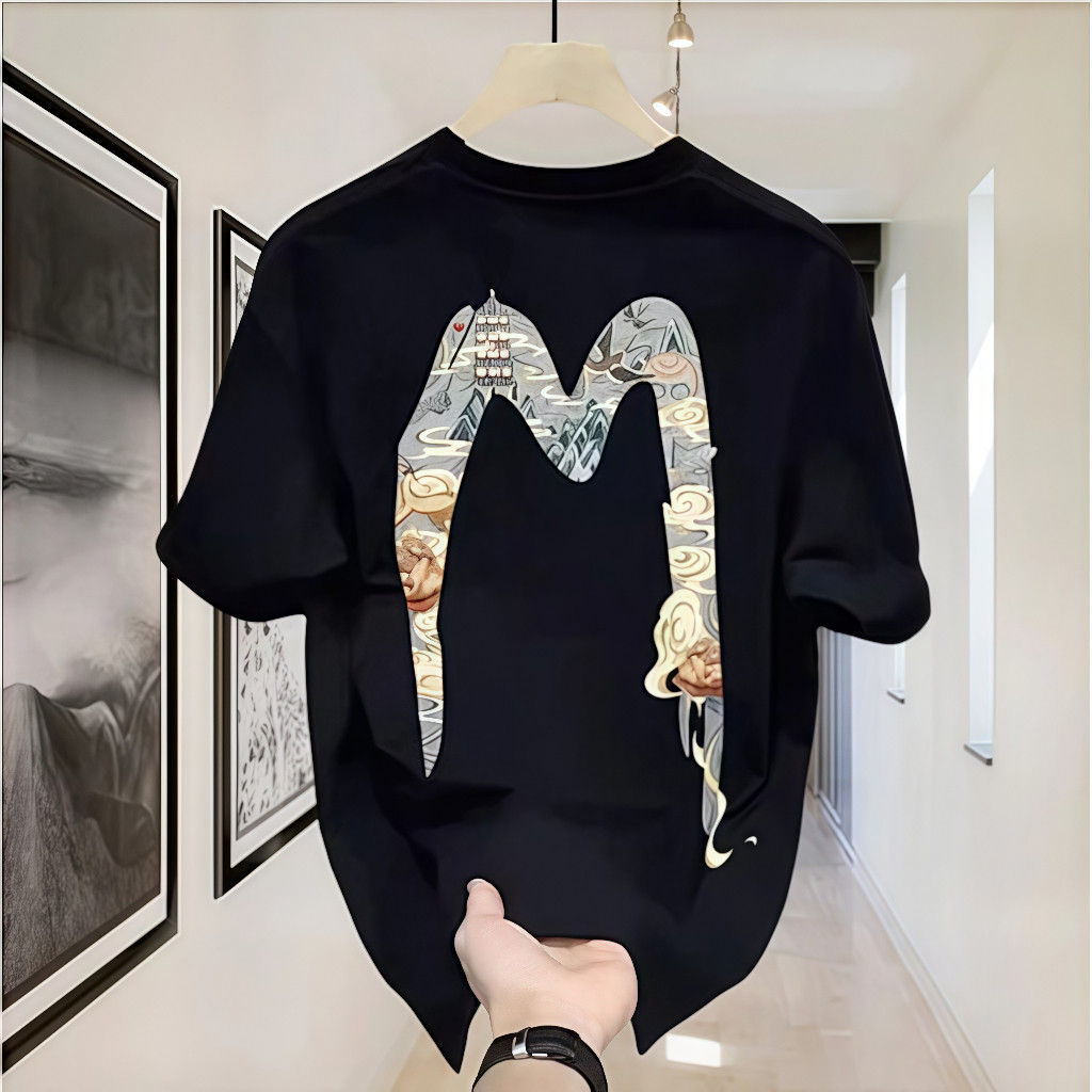 【COD】100% Cotton Men's and Women's Evisu - themed Graphic T - Shirt - High - Quality Prints, Heavywe