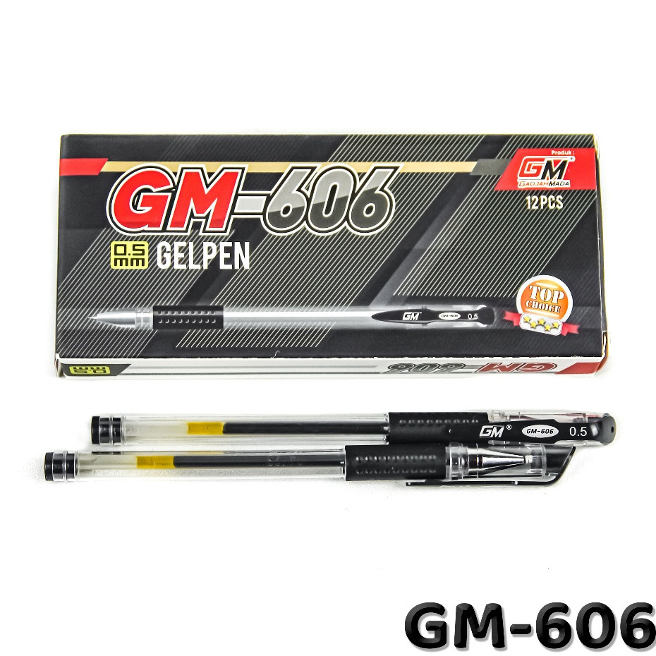 

New Harga Grosir (1DUS/12 kotak/144 pcs) Pulpen Gel Pen GM-606 0.5mmPremium