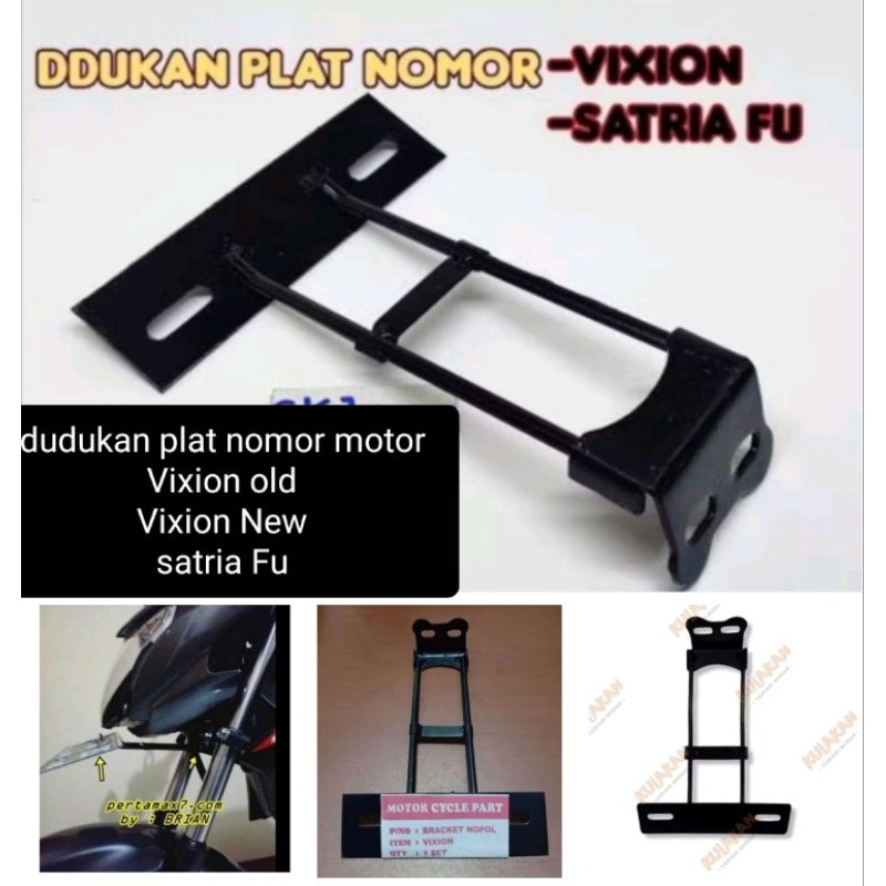 breket plat nomor motor Vixion dan satria Fu / dudukan plat nomor motor Vixion New / old / satria Fu