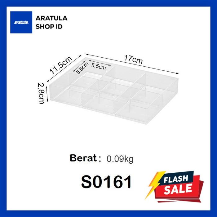 

Oxihom Rak Kosmetik Make Up Stationery Desk Organizer Box Penyimpanan Acrylic Plastik - S0161 Transparent
