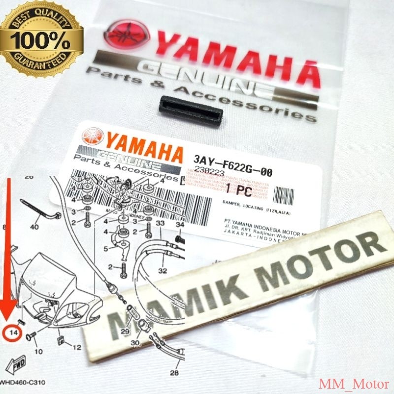 Karet Demper Peredam Headlamp Reflektor F1zr Fizr Fiz R Alfa 3AY-F622G-00 Original Yamaha Ygp