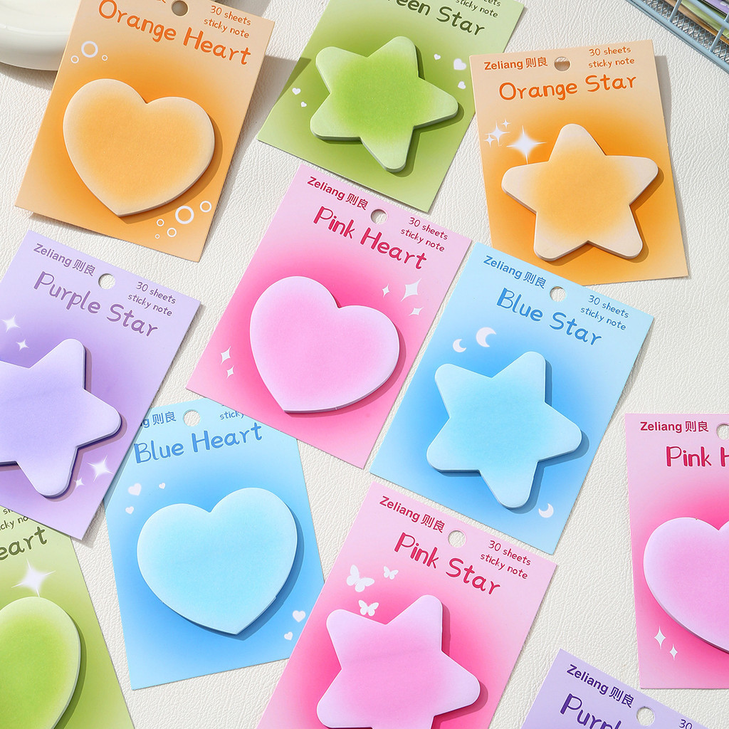 

1 Piece Lytwtw's Adhesive Cute LOVE Kawaii Star Notes Notepad Memo Pad Office School Supplies Stationery Sticker