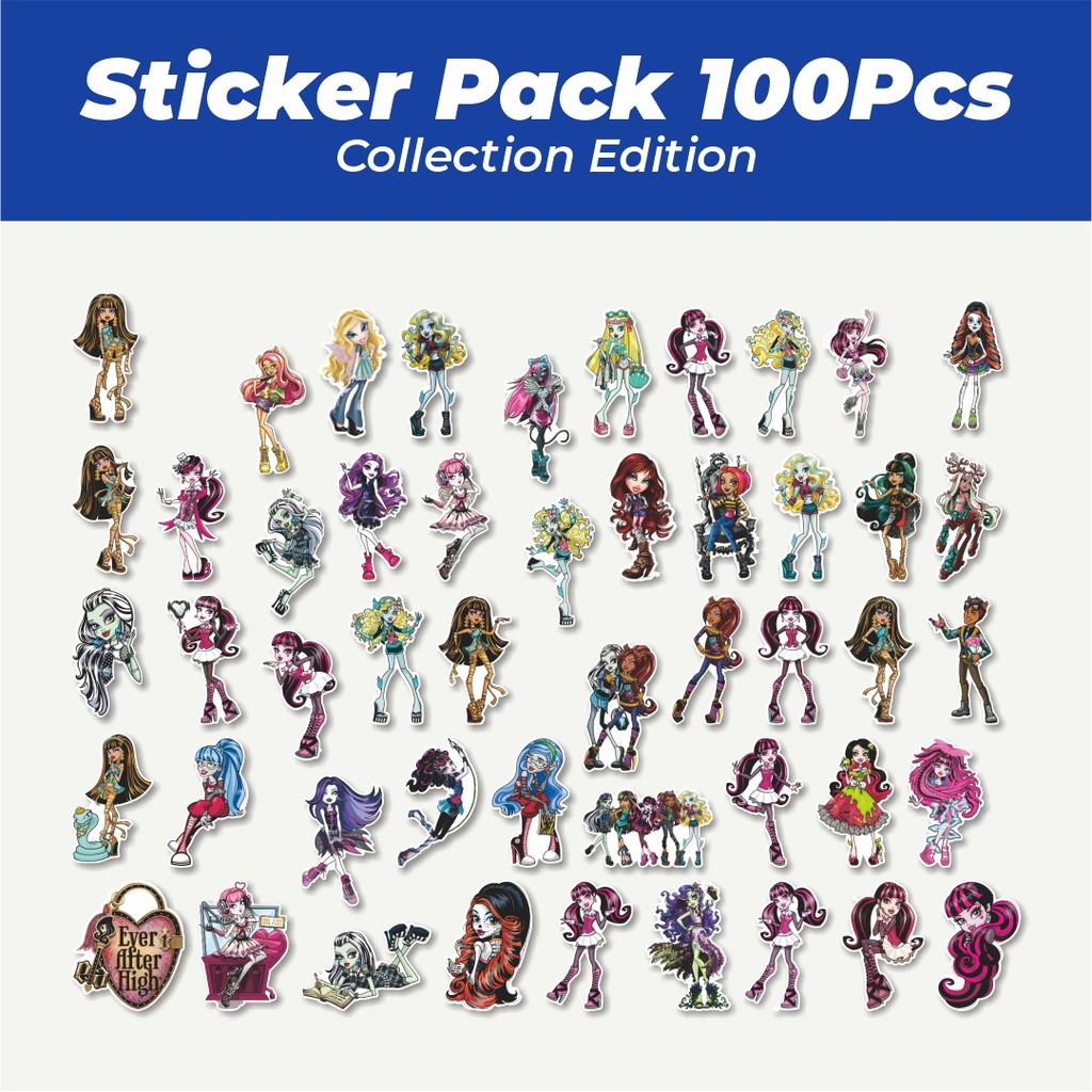 

Hot Stiker Monster High Series 1 Lucu Anti Air Stikers Berperekat Waterproof Sticker Decal Buat Motor Helm Buku Journal Koper Casing HP Laptop Botol Minum