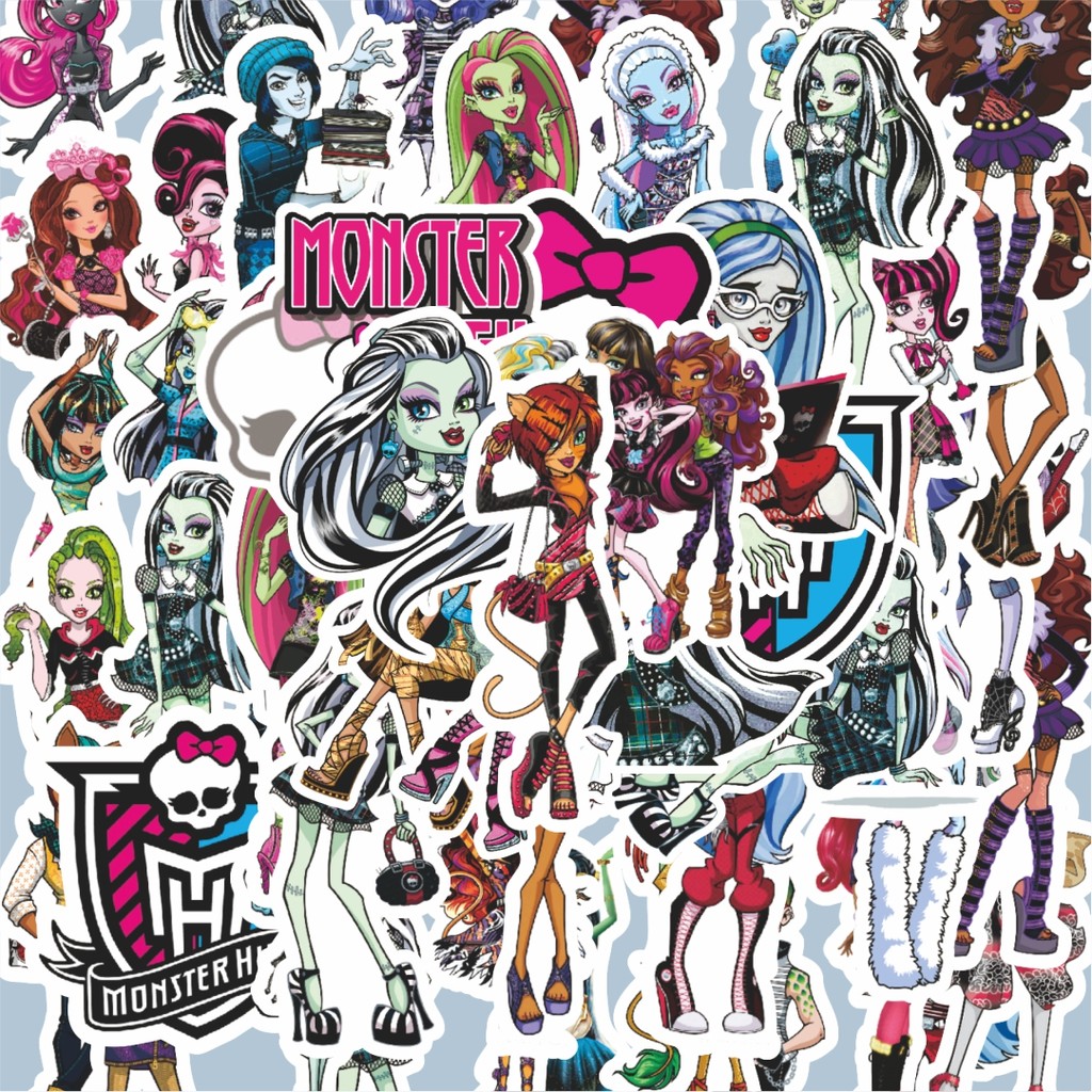 

100PCS Lucu Stiker Monster High Series 3 Stiker Aesthetic Stiker Anti Air Stikers Berperekat Waterproof sticker decal buat Motor Helm Buku Journal Koper Casing HP Laptop Botol Minum Hadiah anak