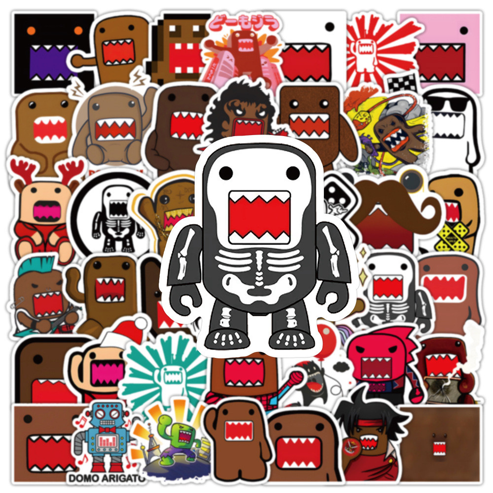 

50Pcs Cartoon Fun Domo Kun Stickers Graffiti Sticker Collection DIY Toy Luggage Laptop Skateboard Decals Stickers