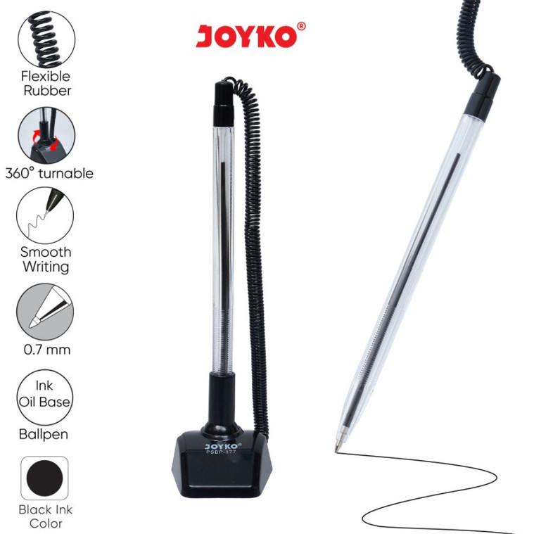 

( DAPAT 1 PCS ) PEN STAND JOYKO PSBP-177 / Bolpen Pulpen Bolpoin Pena Meja Berdiri Spiral Joyko PSBP-177 0.7 mm