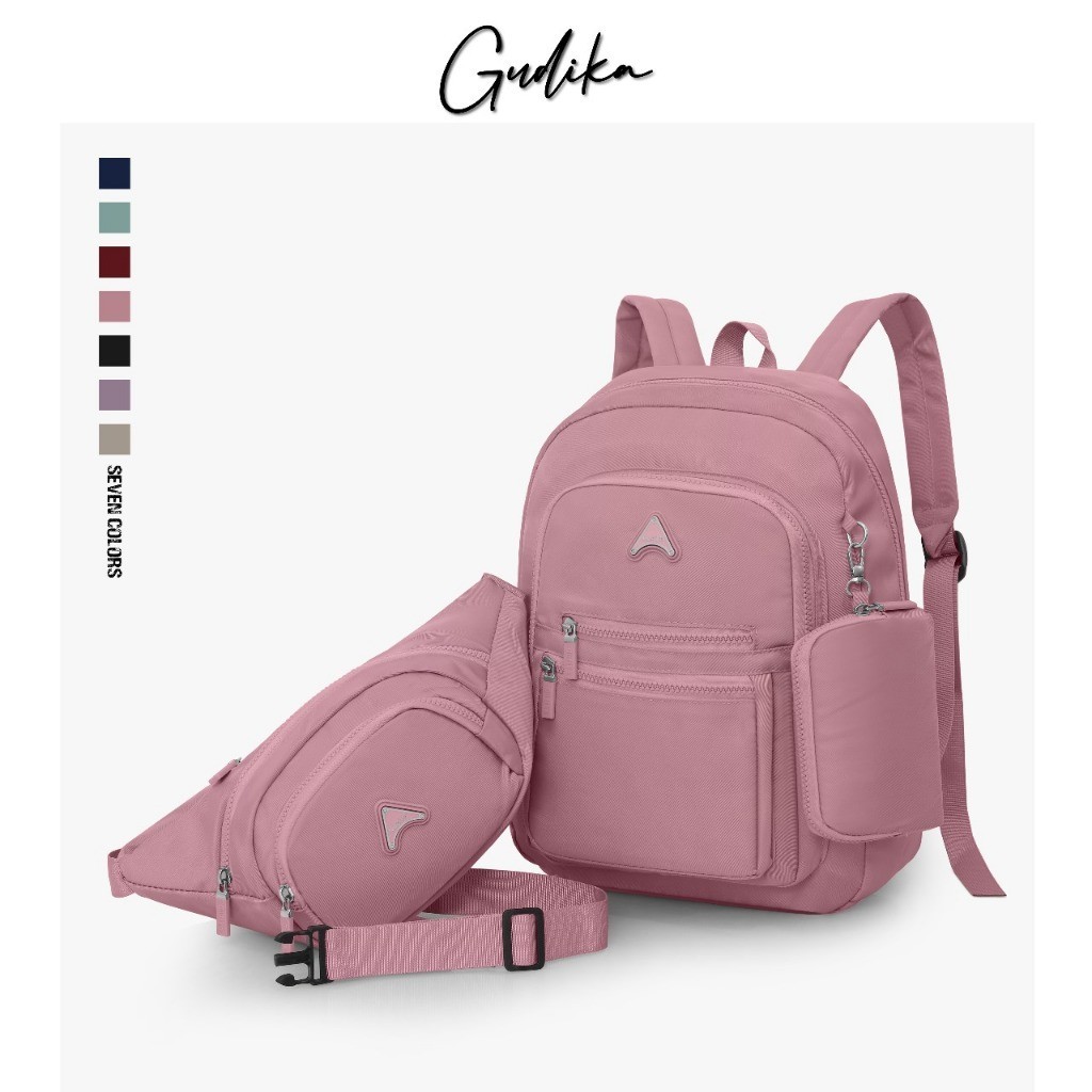 FAL.SHOP GUDIKA Bags 2205 - Ransel Laptop Wanita / Backpack / Tas Punggung / Tas Gendong Import