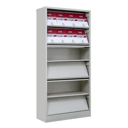 

new metal cabinet steel magazine shelf school library newspaper rack bookstore news stand reading room