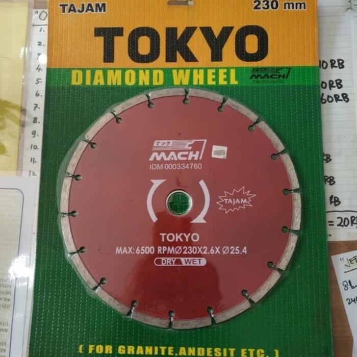 Tokyo diamond wheel tajam 9" / mata gurinda potong beton 9" Tokyo dry -smta