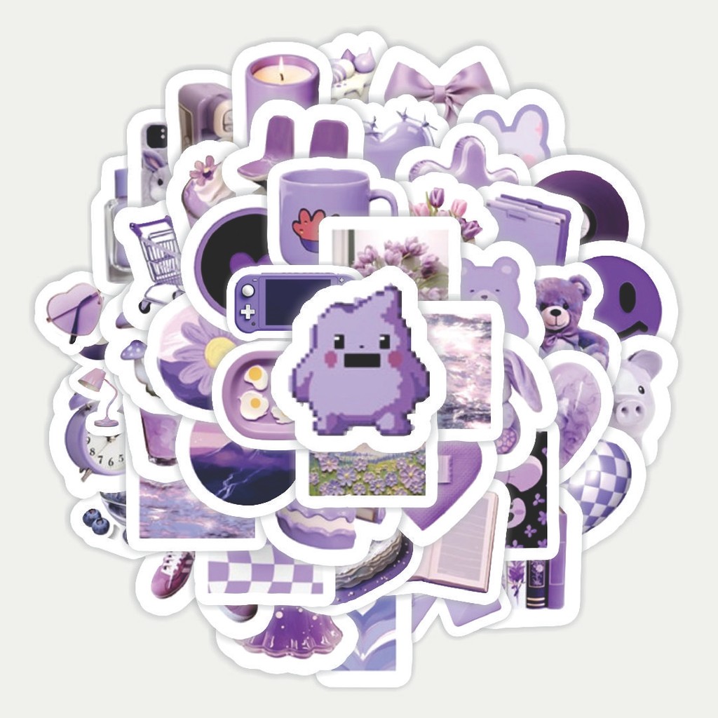 

Sticker Pack Stiker Instyle Purple | Sticker TUMBLR | Stiker LAPTOP KOPER HELM